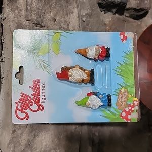 GNOME 3 PIECE FAIRY GARDEN PLANT DECOR